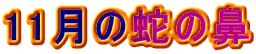 11月の蛇の鼻