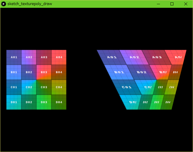 Mieki256 S Diary Processingでテクスチャマッピングをしたポリゴンを描画するテスト